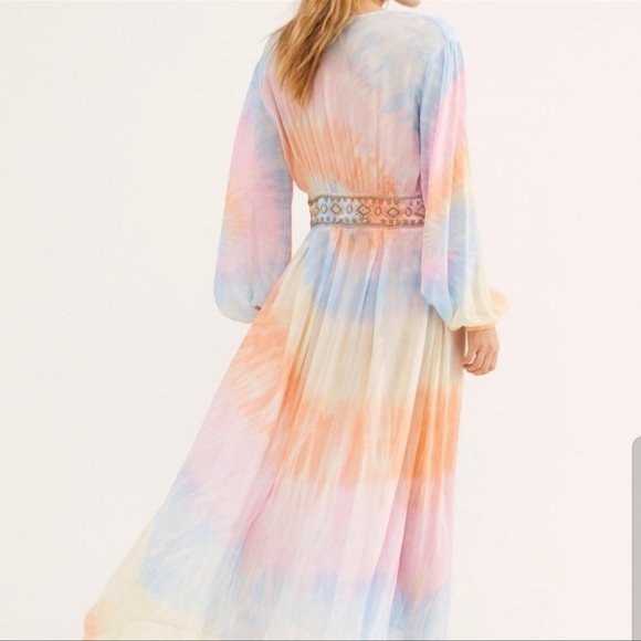 Free People Summer of Love Kimono maxi dress xs - Picture 2 of 14